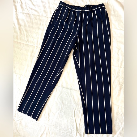 Blue and White Striped Pants - Picture 2 of 2